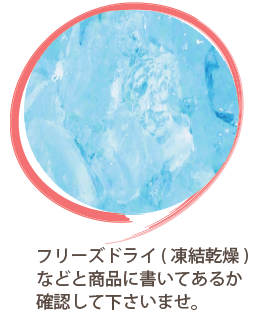 凍結乾燥の粉末