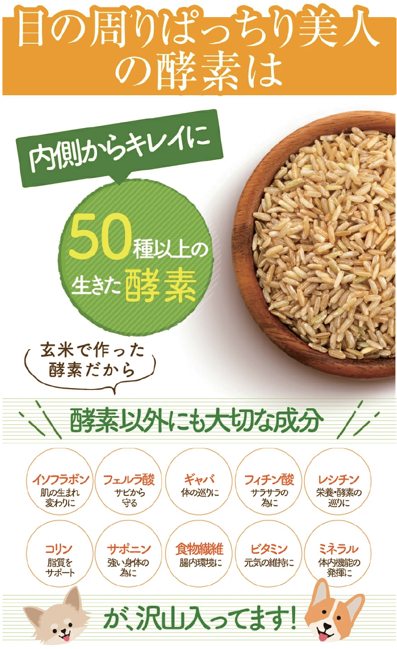 目の周りぱっちり美人の酵素は内側からキレイに！50種類以上の生きた酵母